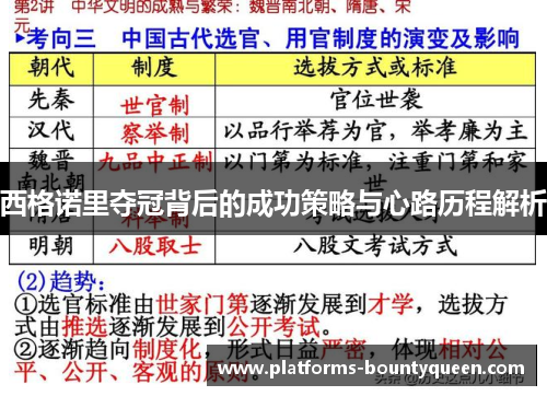西格诺里夺冠背后的成功策略与心路历程解析