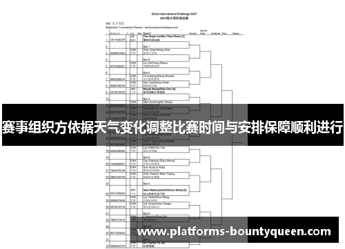 赛事组织方依据天气变化调整比赛时间与安排保障顺利进行